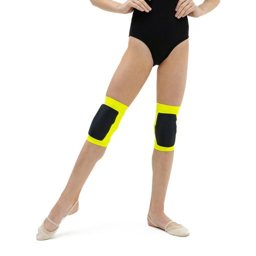 Наколенники для гимнастики и танцев Grace Dance, с уплотнителем, р. XXS, цвет чёрный/лайм  фото 5