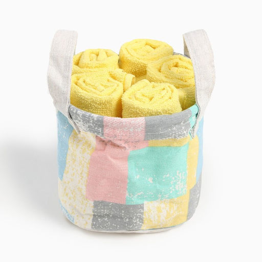 Набор махровых декоративных салфеток Этель Patchwork 30х30см-5шт, 100% хлопок  фото 5