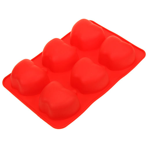 Форма силиконовая для выпекания Яблоко - 6 штук 26х17см h4см, цвета микс (Китай) - Домашняя мода фото 4