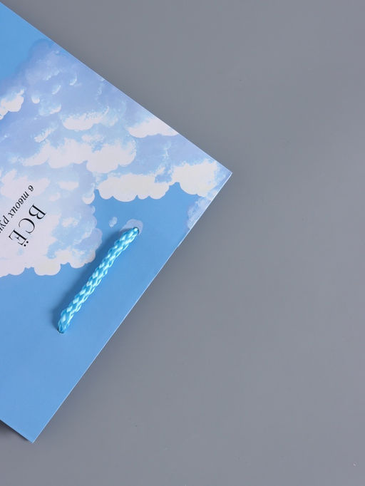 Пакет подарочный ламинированный «Всё в твоих руках», голубой, 18×22.3×10 см