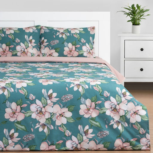 Постельное бельё Этель 2 сп Магнолия 175х215 см, 200х220 см, 50х70 см -2 шт, поплин  фото 8