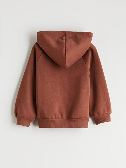 Kap??onlu K?z ?ocuk Fermuarl? Sweatshirt