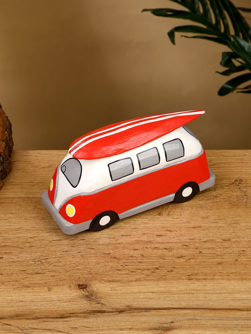 Сувенир «Микроавтобус», 19×6×9 см, дерево, красный