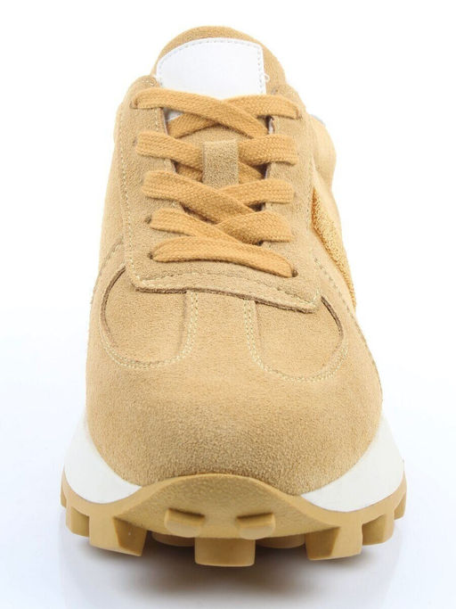 04-PCJ98-5 SAND Кроссовки демисезонные женские (натуральная замша, текстиль)