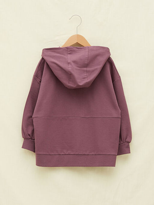 Kap??onlu Bask?l? Uzun Kollu Erkek ?ocuk Fermuarl? Sweatshirt - Waikiki фото 2