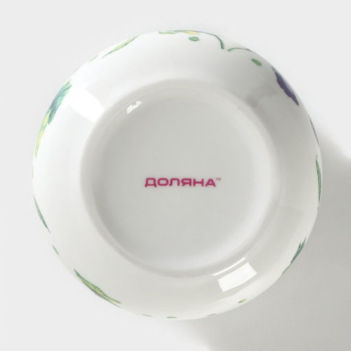 Сахарница с ложкой Доляна Зелёный сад, 320 мл, 10?9 см, фарфор