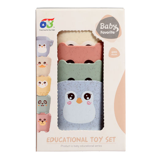 Игрушки для купания «Зверята», набор 5 стаканчиков