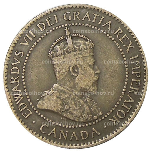 Монета 1 цент 1907 года Канада