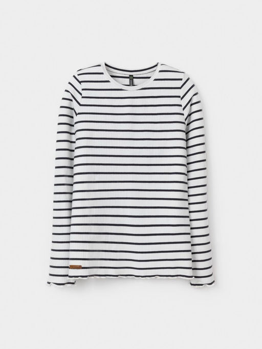 КР 302820/молочный,тем.серый,полоска к623 лонгслив (футболка дл.рукав) для дев - Crockid фото 2