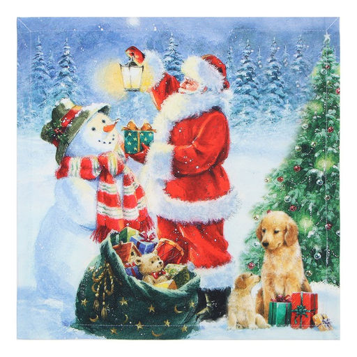 Набор салфеток сервировочных «Этель. Рождественский вечер», 40×40 см - 4 шт., 100% хлопок, саржа 190 г/м²