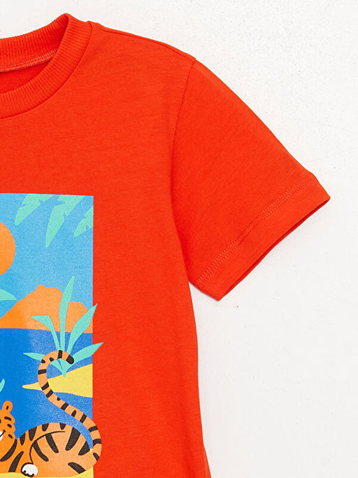 Bisiklet Yaka Bask?l? Erkek Bebek Ti??rt - Waikiki фото 3