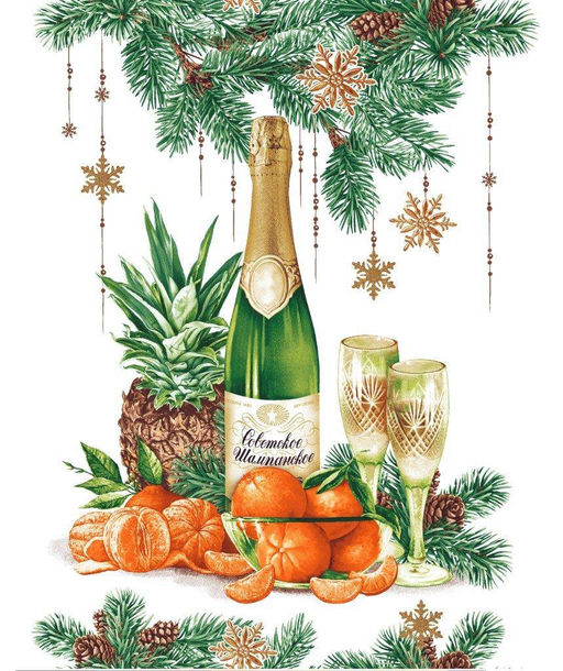 Полотенце 50*60 см вафельное (Новый год) - Ивановотекстиль фото 3