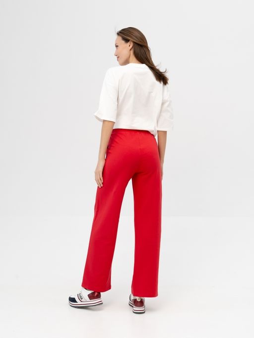 Брюки футер 2-х нитка пенье.арт.1076-3,красные - Binita фото 12