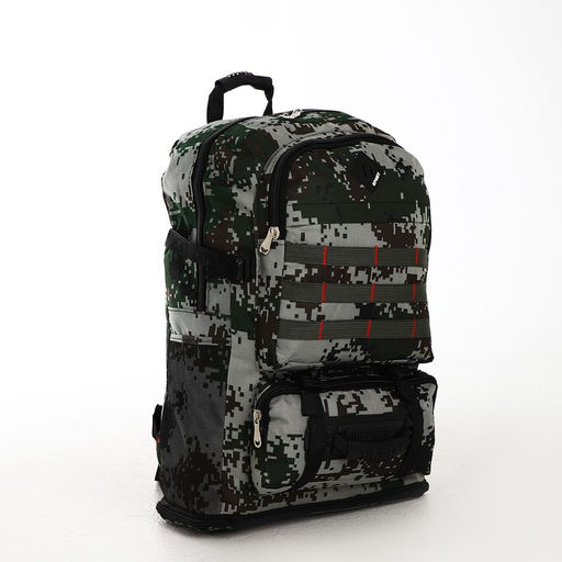 Рюкзак туристический на молнии, с увеличением, 4 наружных кармана, цвет зелёный - Simaland фото 5