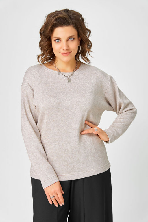 Джемпер Bliss 08378 бежевый с люрексом