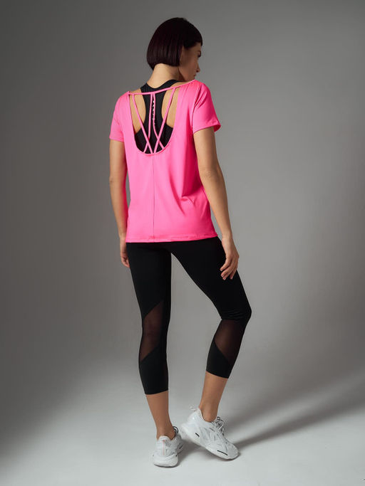 Футболка прямого силуэта с открытой спиной - NEVERLATE фото 4