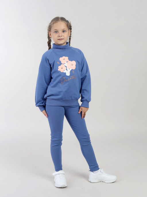 CRB wear / CWJG 70538-42-428 Брюки модель легинсы для девочки,индиго  фото 3