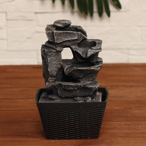 Фонтан настольный «Скалистый ручей», 13×12×22 см, с подсветкой