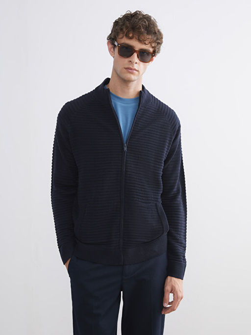 Dik Yaka Cepli Erkek Triko H?rka