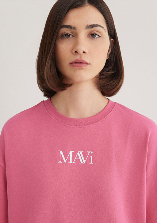Mavi Logo Bask?l? Pembe Tisort  фото 5