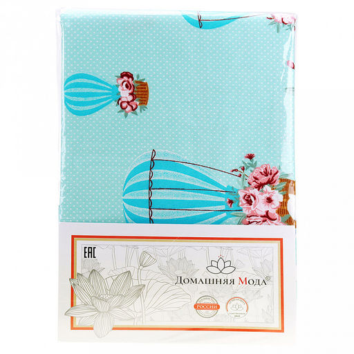 "Корзины" Скатерть 150х145см, длина стола до 110см, на 4 персоны, хлопок "Премиум" 186г/м2, "Домашняя мода" (Россия)