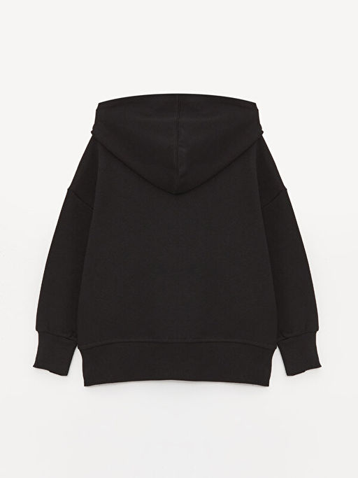 Bask?l? Uzun Kollu K?z ?ocuk Hoodie - Waikiki фото 2