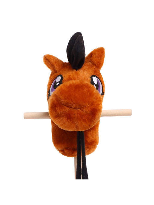 Мягкая игрушка Конь - скакун на палке, МИКС