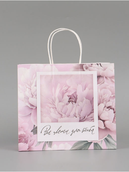 Цена за 2 шт. Пакет подарочный «Расцветай», 25 × 22 × 12 см