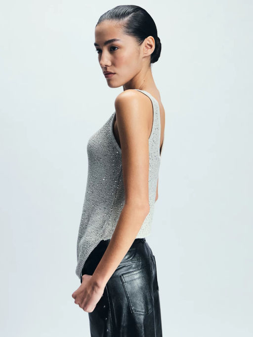 Жилет с пайетками с вискозой в составе / Zarina