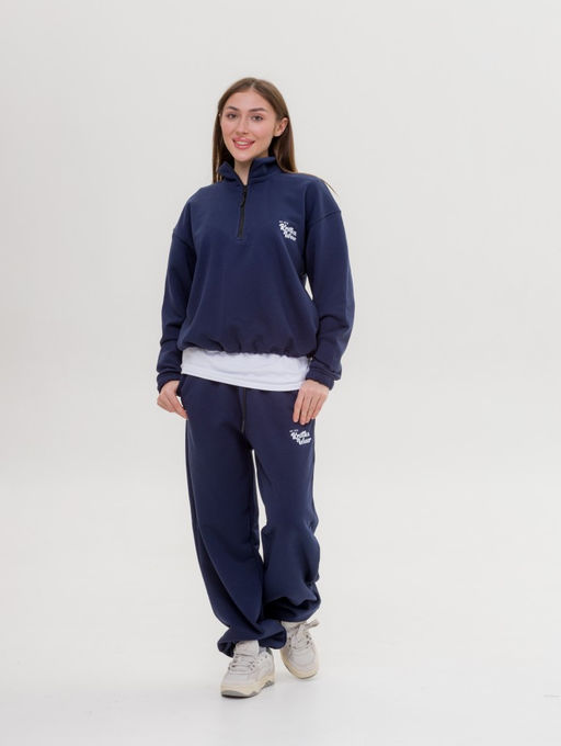 327 Костюм-трансформер с утяжками, темно-синий - Knitka wear фото 12