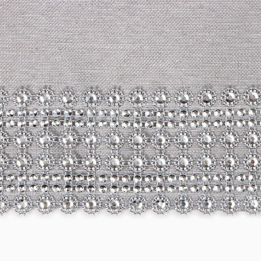 Скатерть Этель со стразами, 85×85 ±5 см, цвет серый, п/э