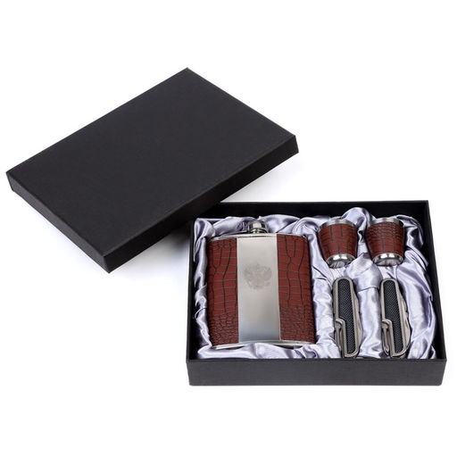 Подарочный набор Рептилия: фляжка 240 мл, 2 ножика, 2 стопки - Сима-ленд фото 4