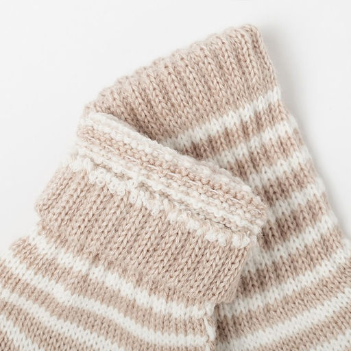 Перчатки для девочки удлинённые, бежевые, размер 16