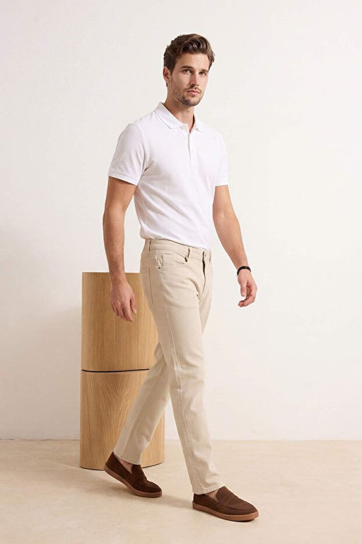 Ta_ Straight Boru Pa_a %100 Pamuk Mevsimlik Gabardin Erkek Dokuma Pantolon TMNSS26PL00017