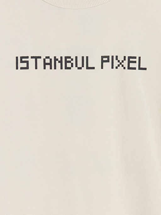 Bisiklet Yaka ?stanbul Bask?l? Erkek ?ocuk Ti??rt - Waikiki фото 3