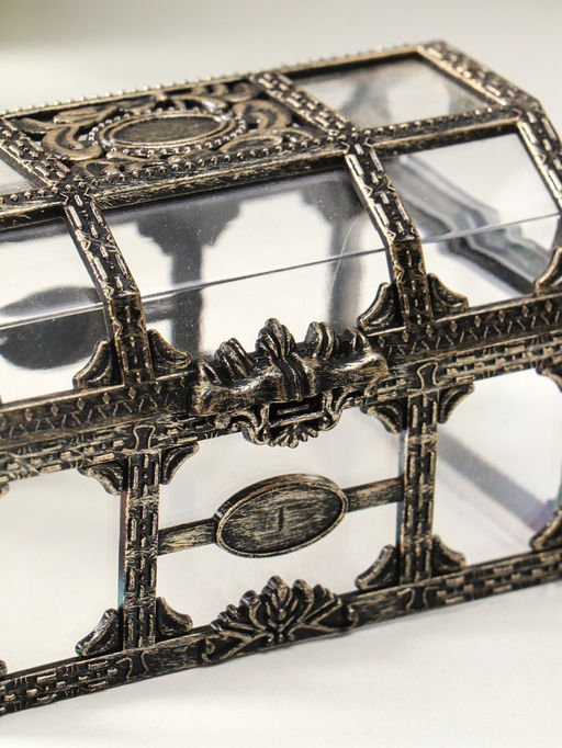 Шкатулка для украшений «Сундучок», пластик под бронзу, 10.5×8×6.5 см