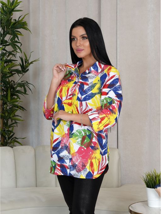 Жанетта туника женская (полоса синий) - Lovetex фото 10