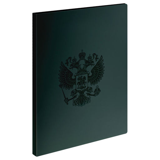 Папка на 4-х кольцах СТАММ "Герб" 40мм, изумруд (ММ-32153) 700мкм