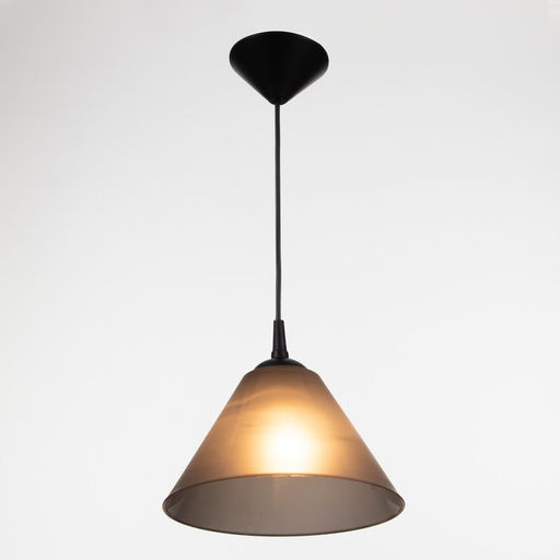 Подвес «Конус» BR 00268, 1×15 Вт, Е27, чёрный/дымчатый, 25×25×15 см