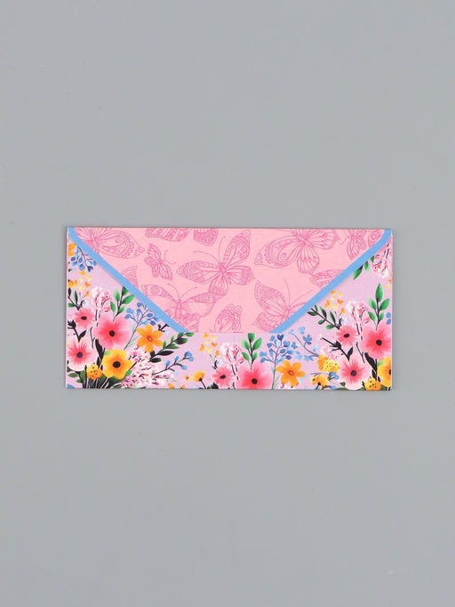 Цена за 10 шт. Конверт для денег «Бабочки и цветы», 16,5 х 8 см
