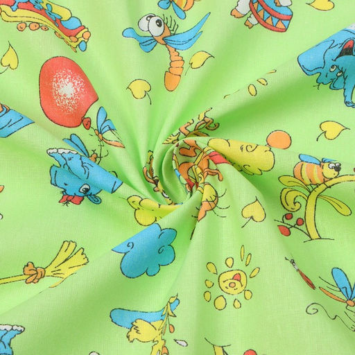 Пеленка Крошка Я Зоопарк цв.зеленый, 70*120 см, 100% хлопок  фото 4