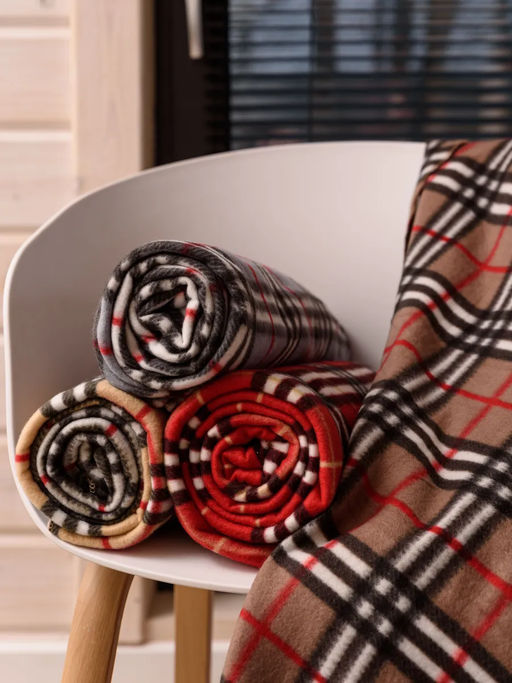 Флисовый плед 130x160 см с принтом PF130, двусторонний: Для дома, дивана, пикника, машины, путешествий - Bio-Line