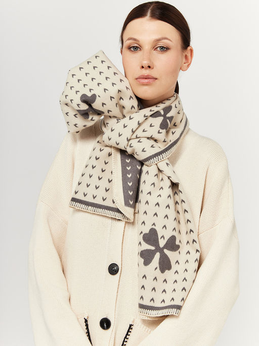 в составе ШЕРСТЬ и КАШЕМИР Большой, мягкий, теплый двусторонний палантин - Tantino фото 5