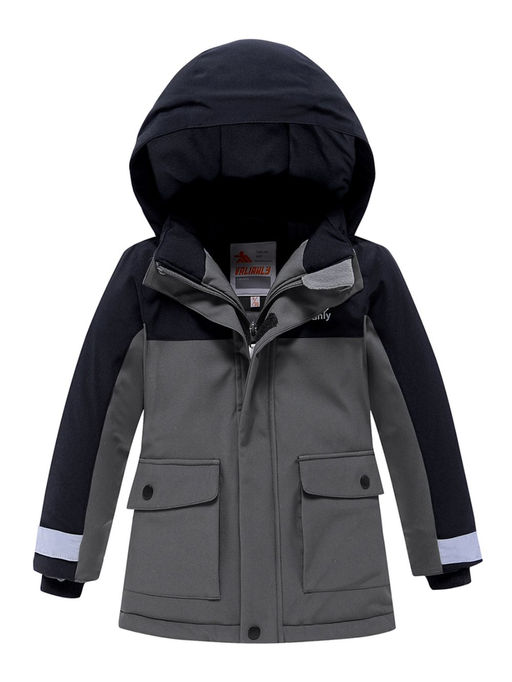 Горнолыжный костюм Valianly детский для мальчика серого цвета 9201Sr  фото 2