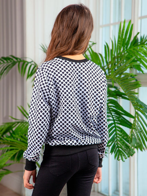 Свитшот "Дора",чёрно-белый