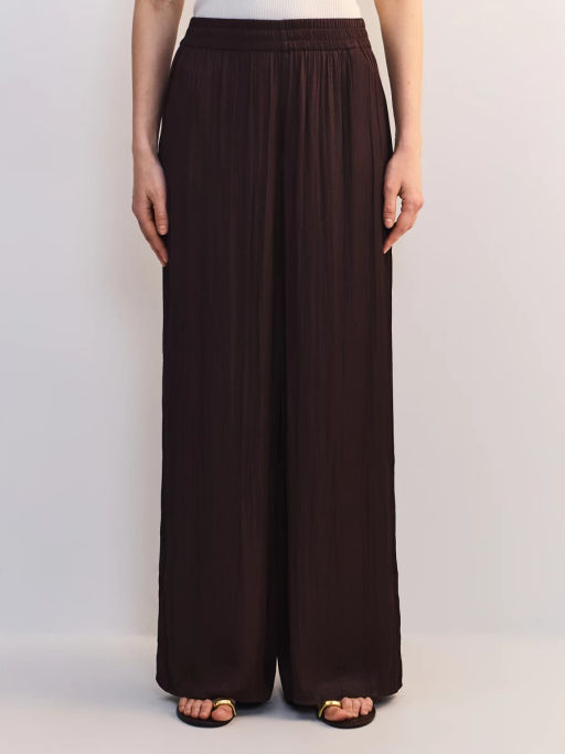 Брюки-палаццо с эластичным поясом из жатой ткани ZR2605012120-27 / Zarina  фото 2