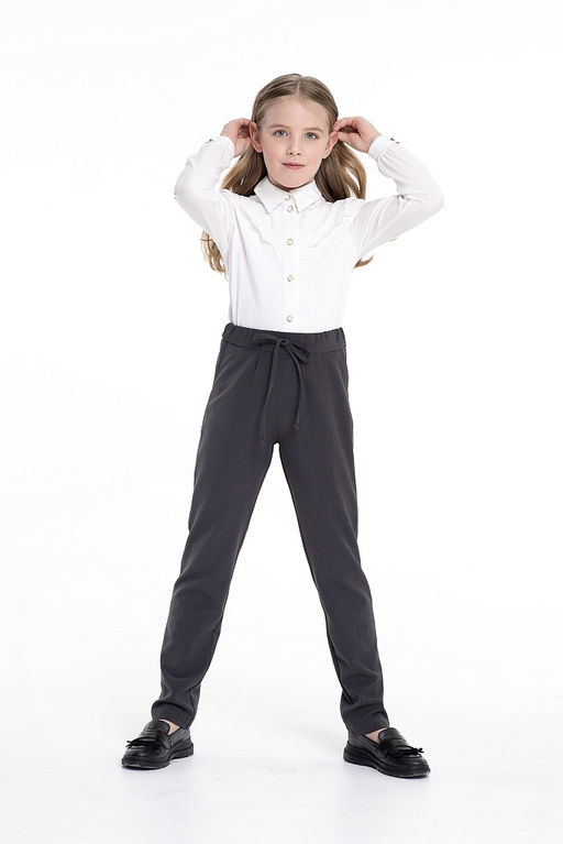 Серые школьные брюки для девочки Инфанта, модель 0412С