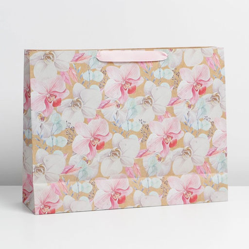 Цена за 2 шт. Пакет подарочный крафтовый, упаковка, Прекрасной, L 40?31?11.5 см