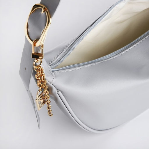 Сумка женская из искусственной кожи NAZAMOK, 28х15 см, серый цвет  фото 8