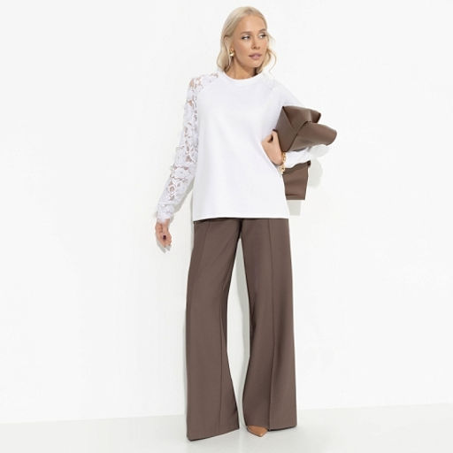 Свитшот с объемным декором Модная хроника (white) - Charutti фото 4